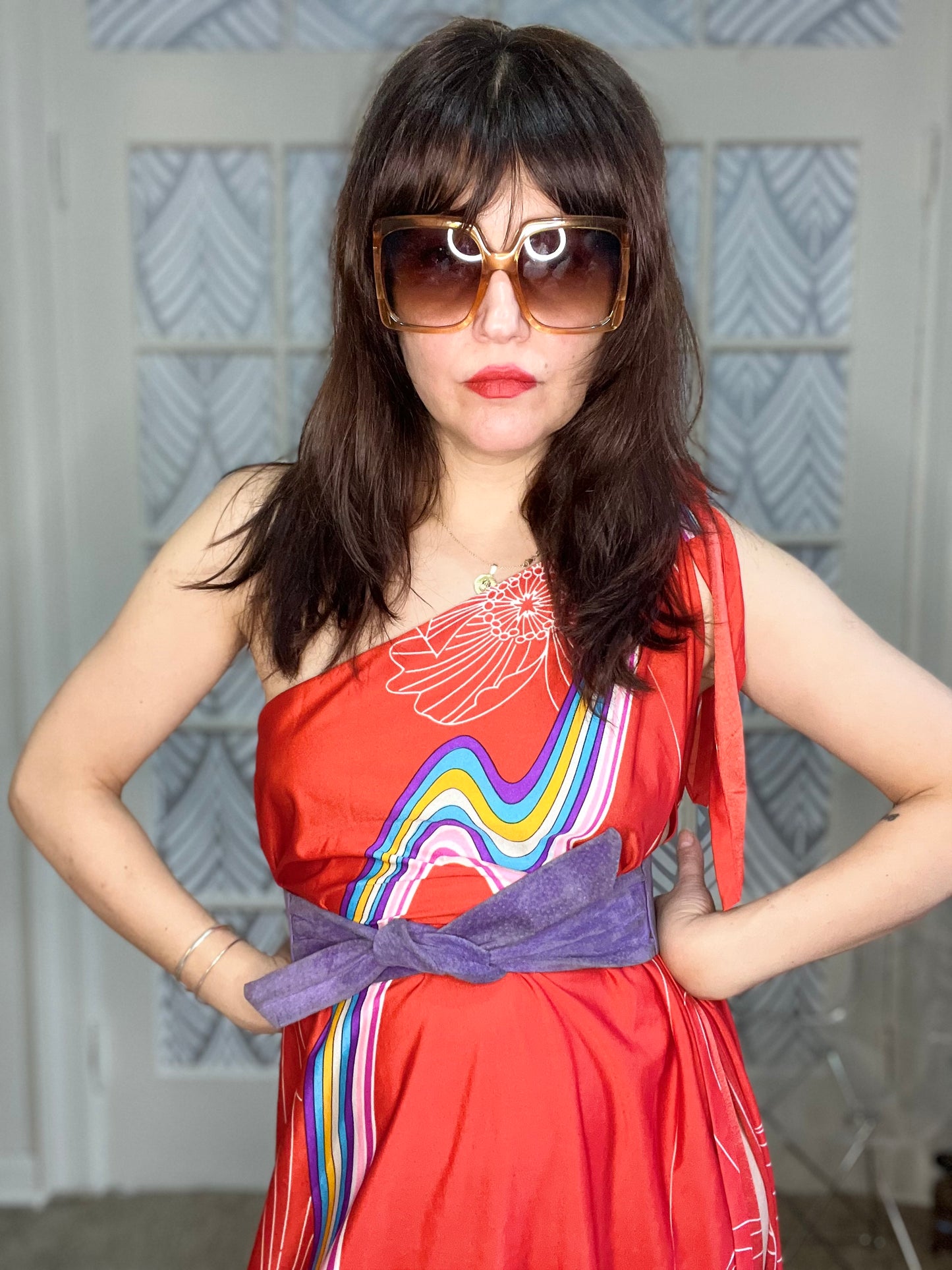 Vintage 1970s Multi Style Dress.