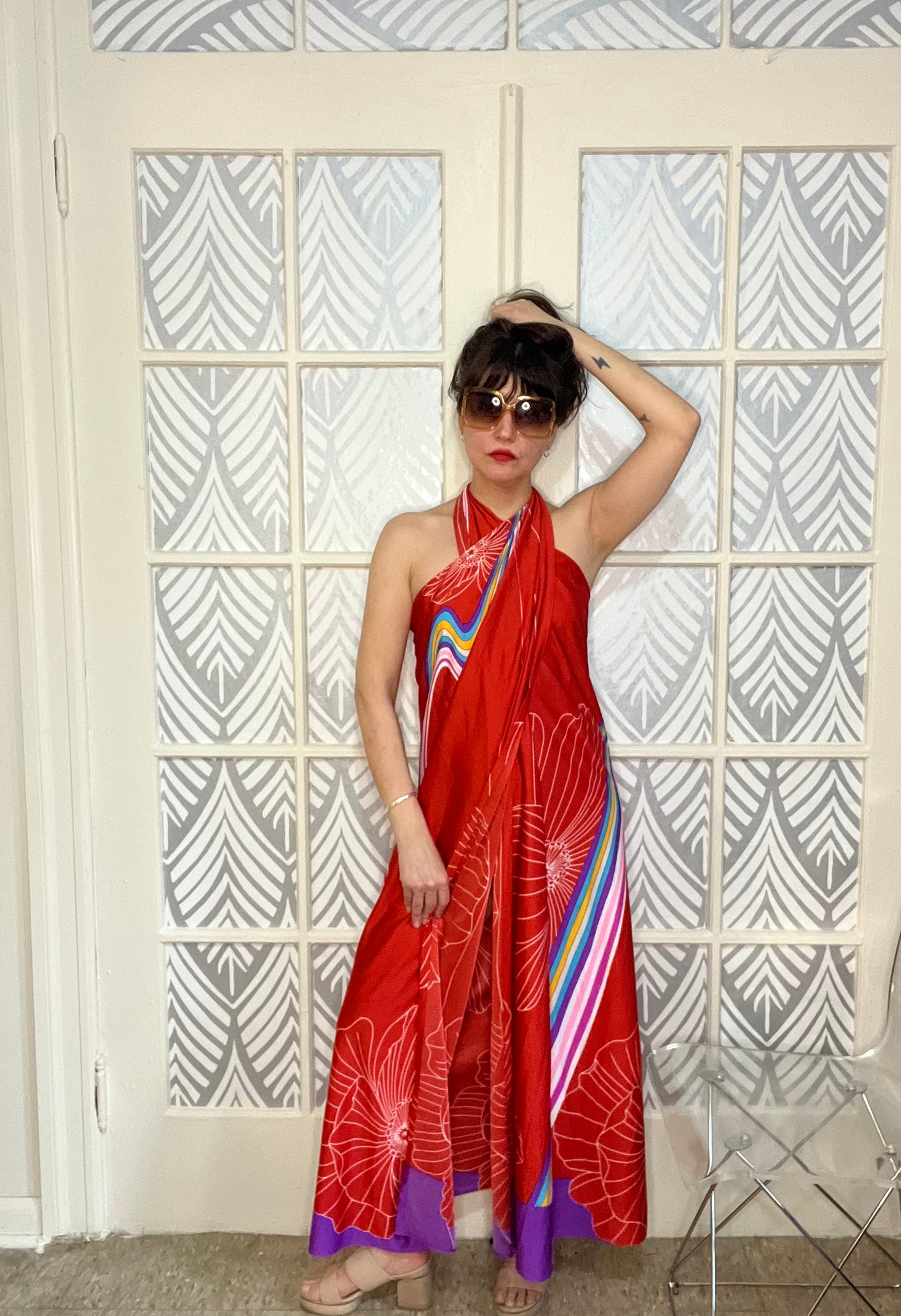 Vintage 1970s Multi Style Dress.