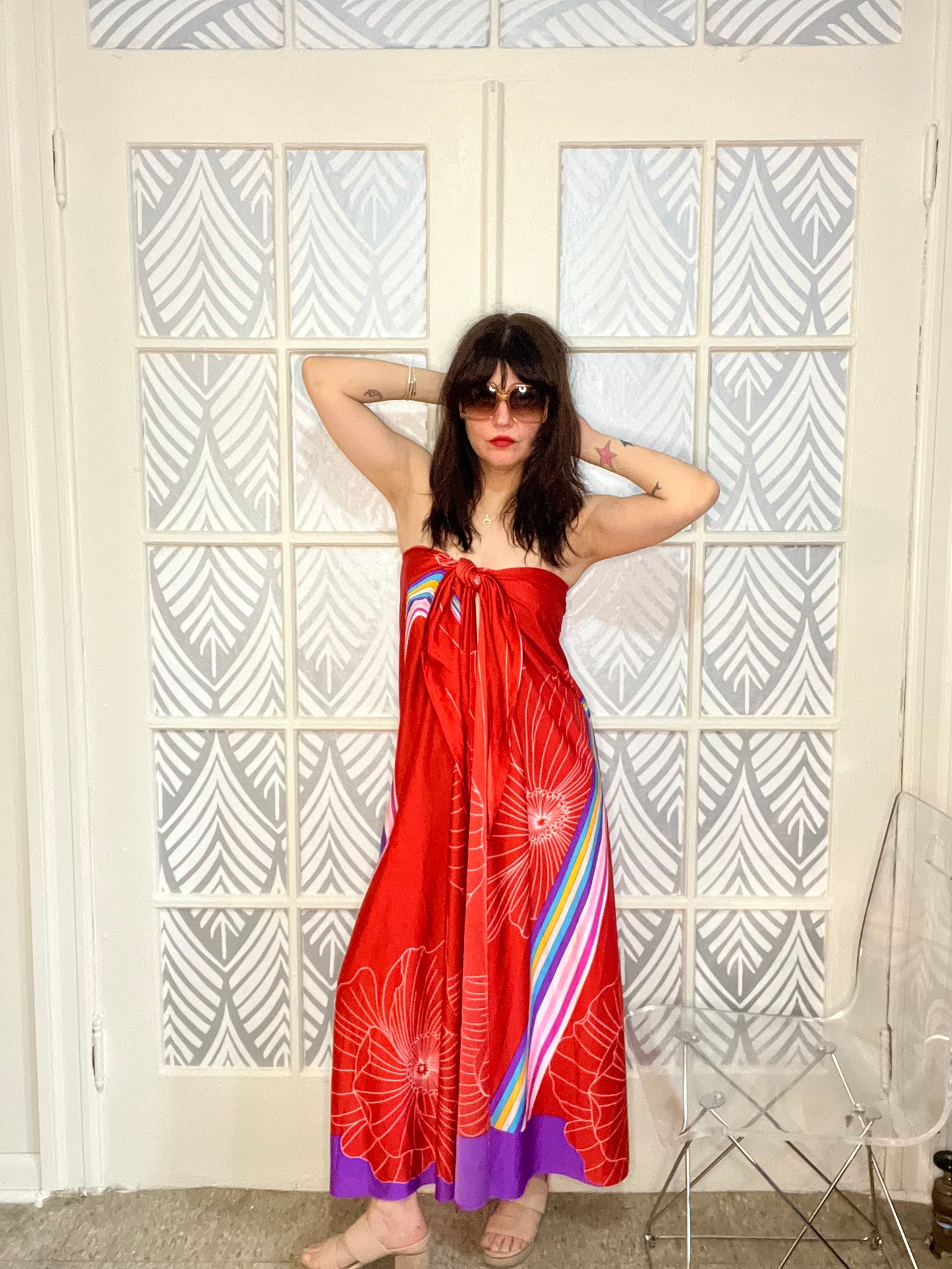 Vintage 1970s Multi Style Dress.