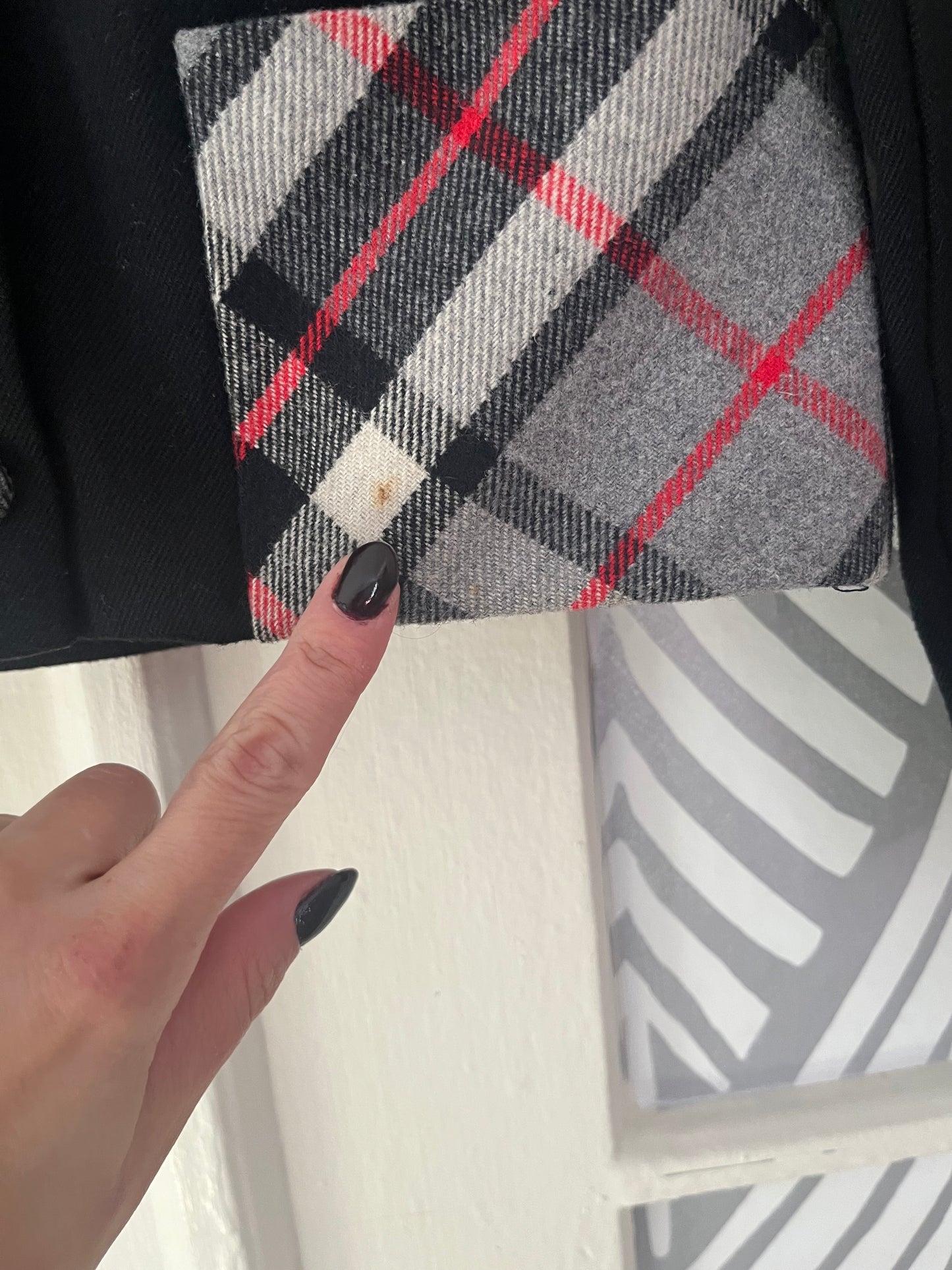 Vintage plaid wool cropped jacket.